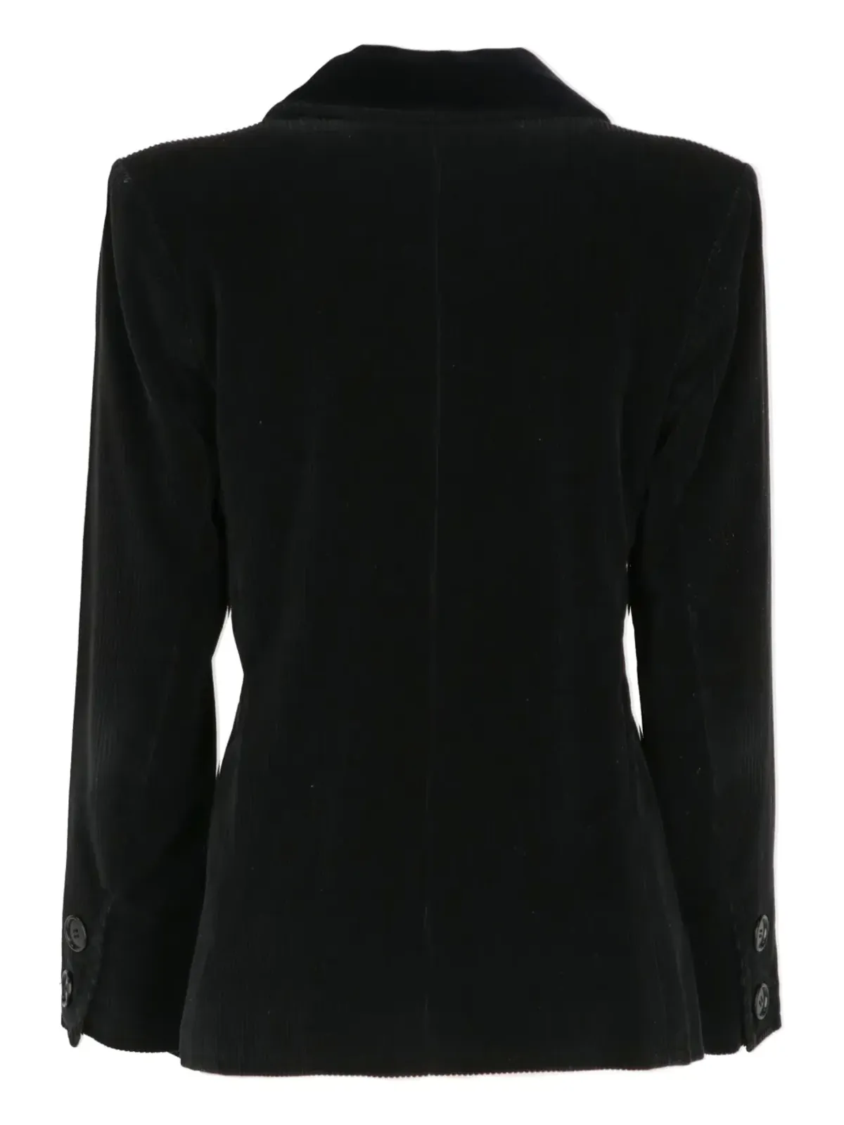 Saint Laurent Pre-Owned 1970s コーデュロイ ブレザー - ブラック - 画像2