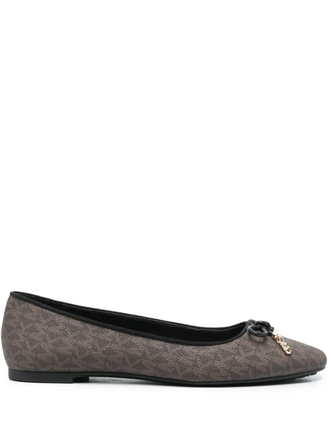 Michael Michael Kors Michael Michael Kors Nori leather ballerina shoes - Brownの商品画像