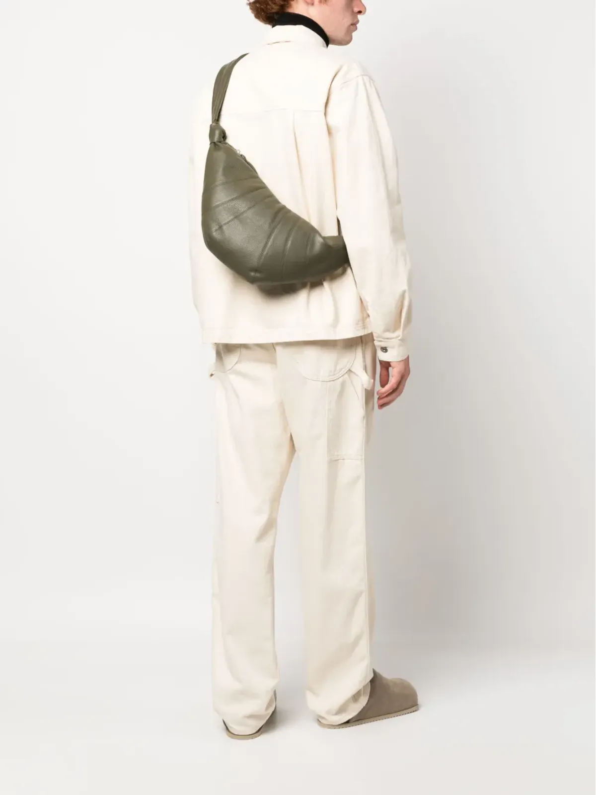 LEMAIRE Croissant leather shoulder bag - Green - 画像2