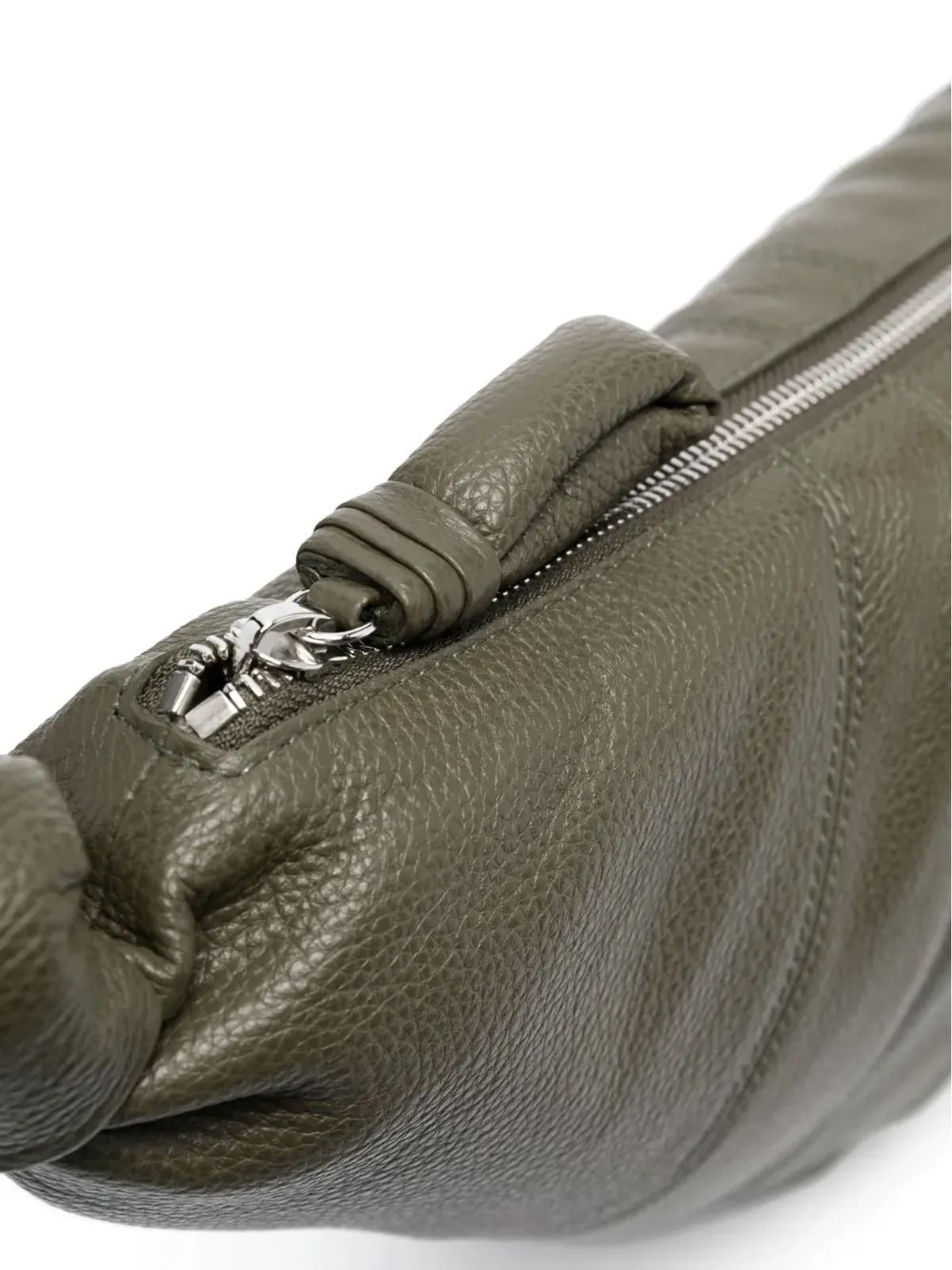 LEMAIRE Croissant leather shoulder bag - Green - 画像4