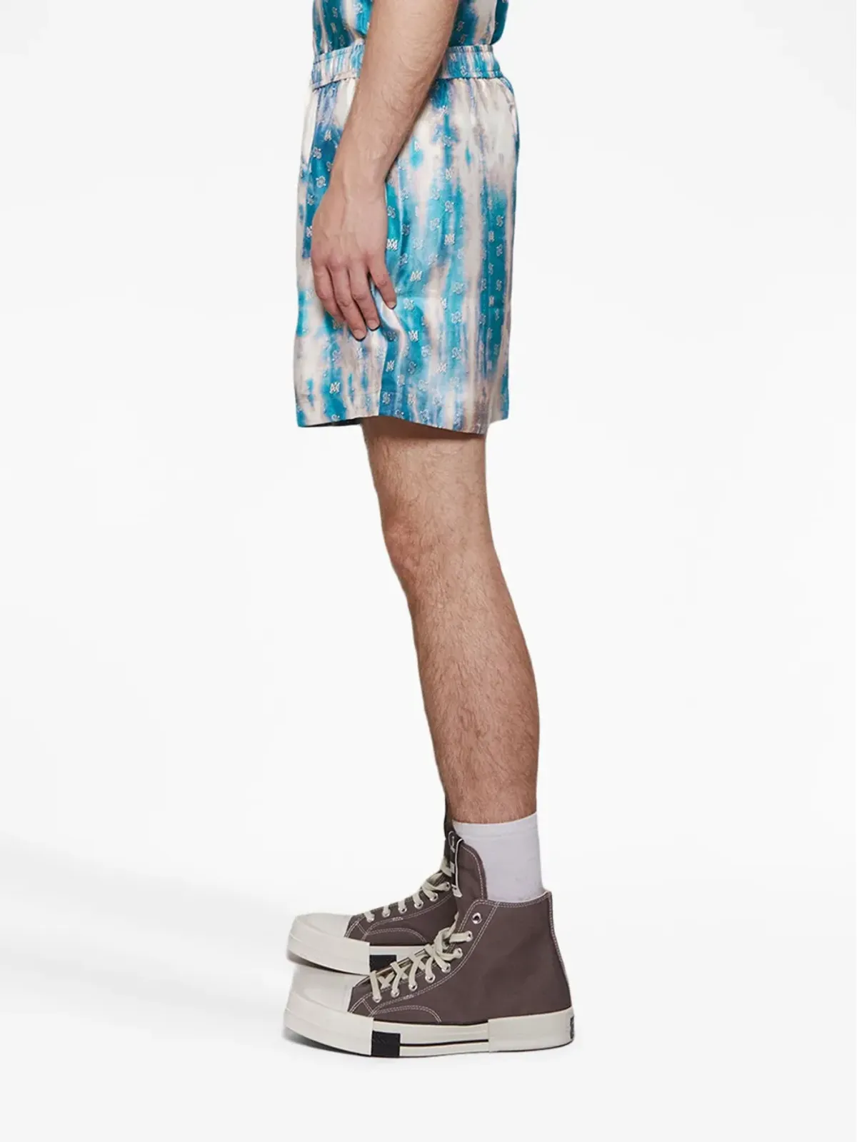 AMIRI モノグラムプリント・エラスティックウエストショーツ - 画像4