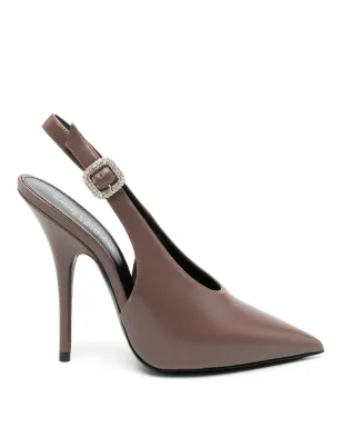 Saint Laurent Yasmeen 125mm slingback pumps - Brown - サムネイル1