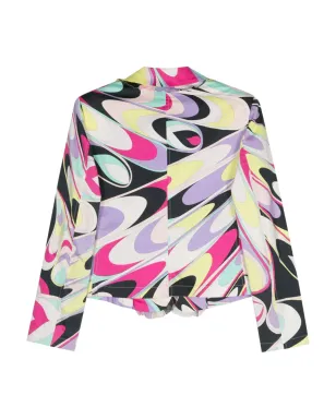 PUCCI Pre-Owned 2000s Iride-print シングルブレストブレザー - ピンク - サムネイル2