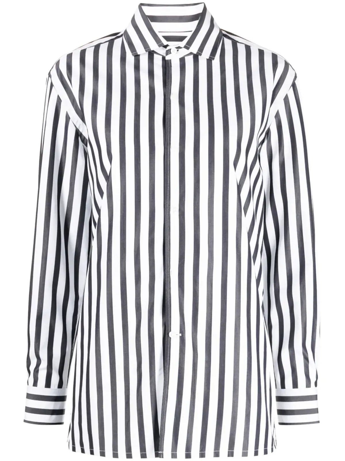 Ralph Lauren Collection ストライプ柄コットンシャツ ブルー - 画像1