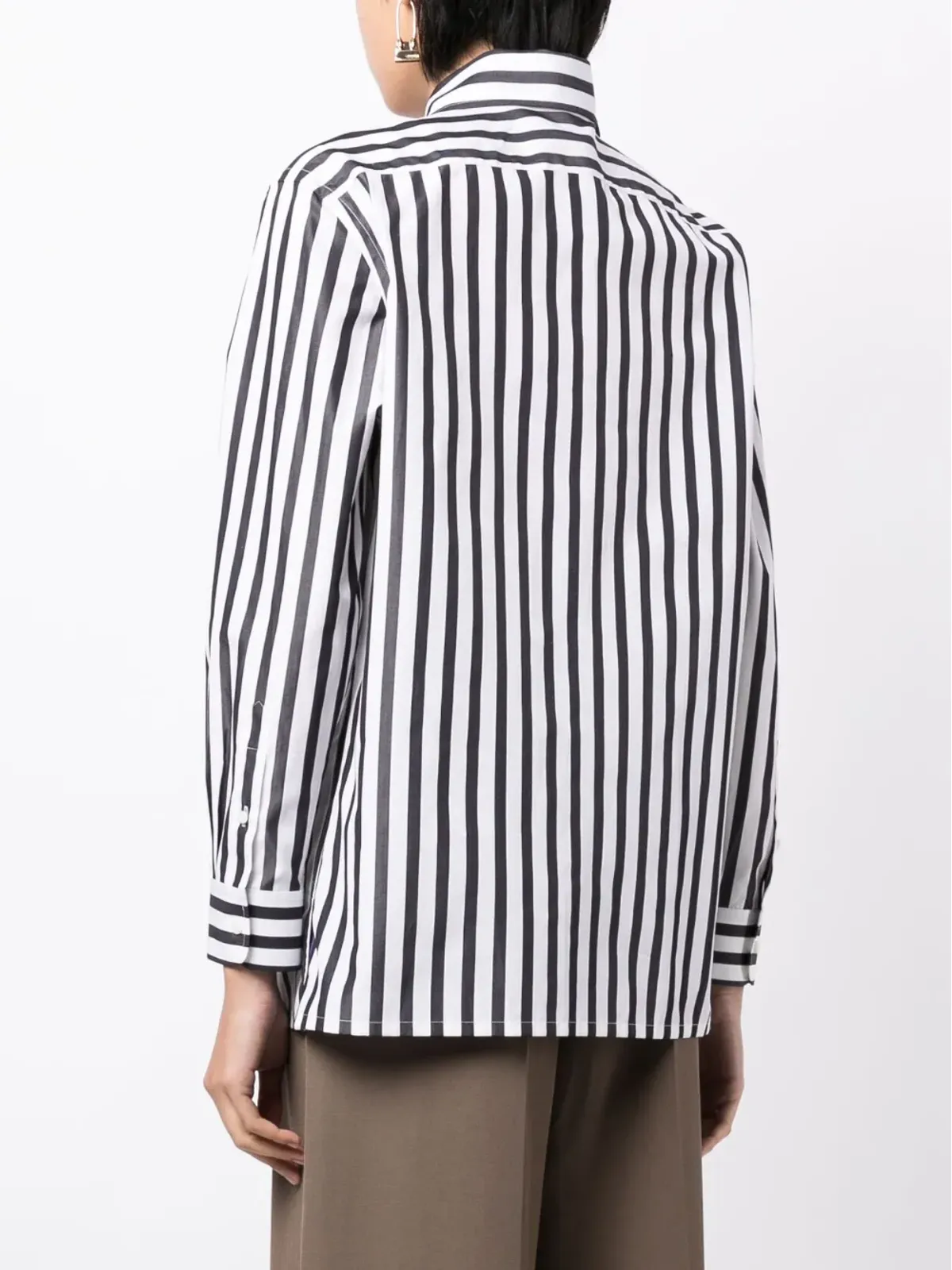 Ralph Lauren Collection ストライプ柄コットンシャツ ブルー - 画像4