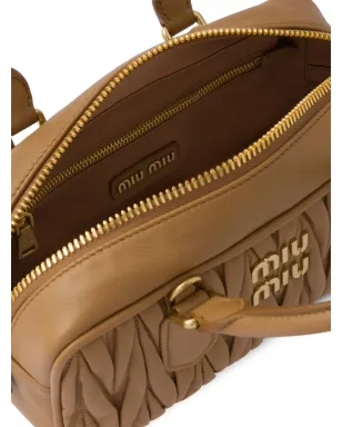 Miu Miu Arcadie matelassé nappa leather bag - Brown - サムネイル5