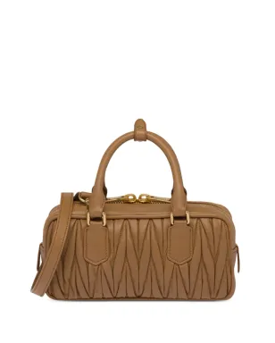 Miu Miu Arcadie matelassé nappa leather bag - Brown - サムネイル2