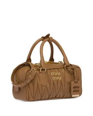Miu Miu Arcadie matelassé nappa leather bag - Brown - サムネイル3