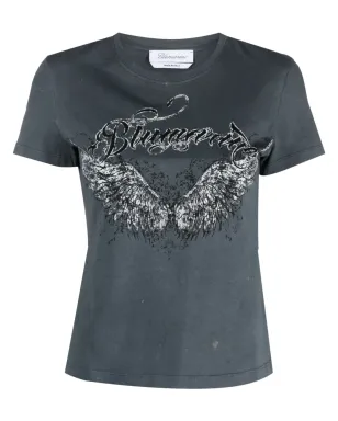Blumarine ロゴプリント入りコットンTシャツ - サムネイル1