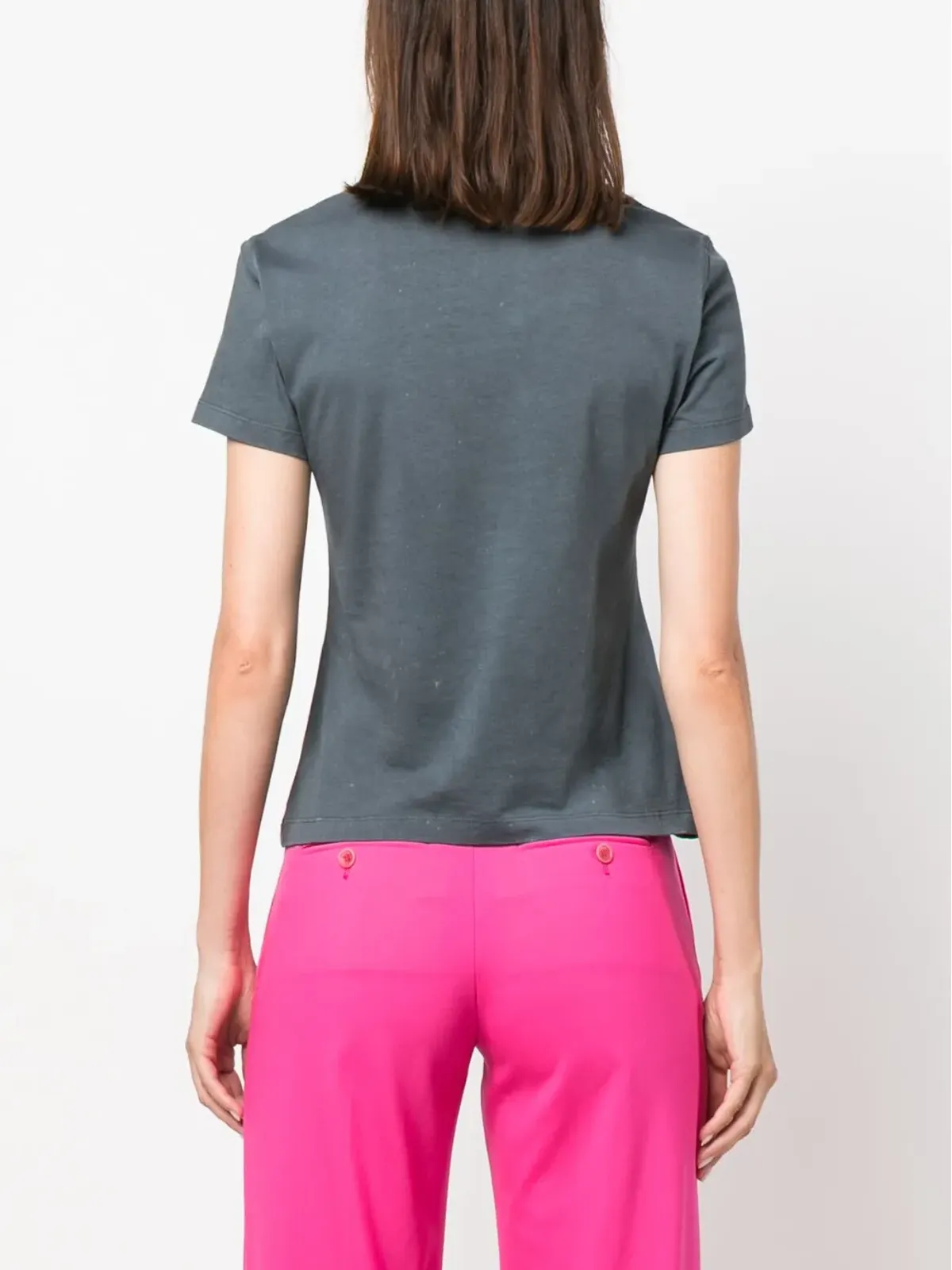 Blumarine ロゴプリント入りコットンTシャツ - 画像4