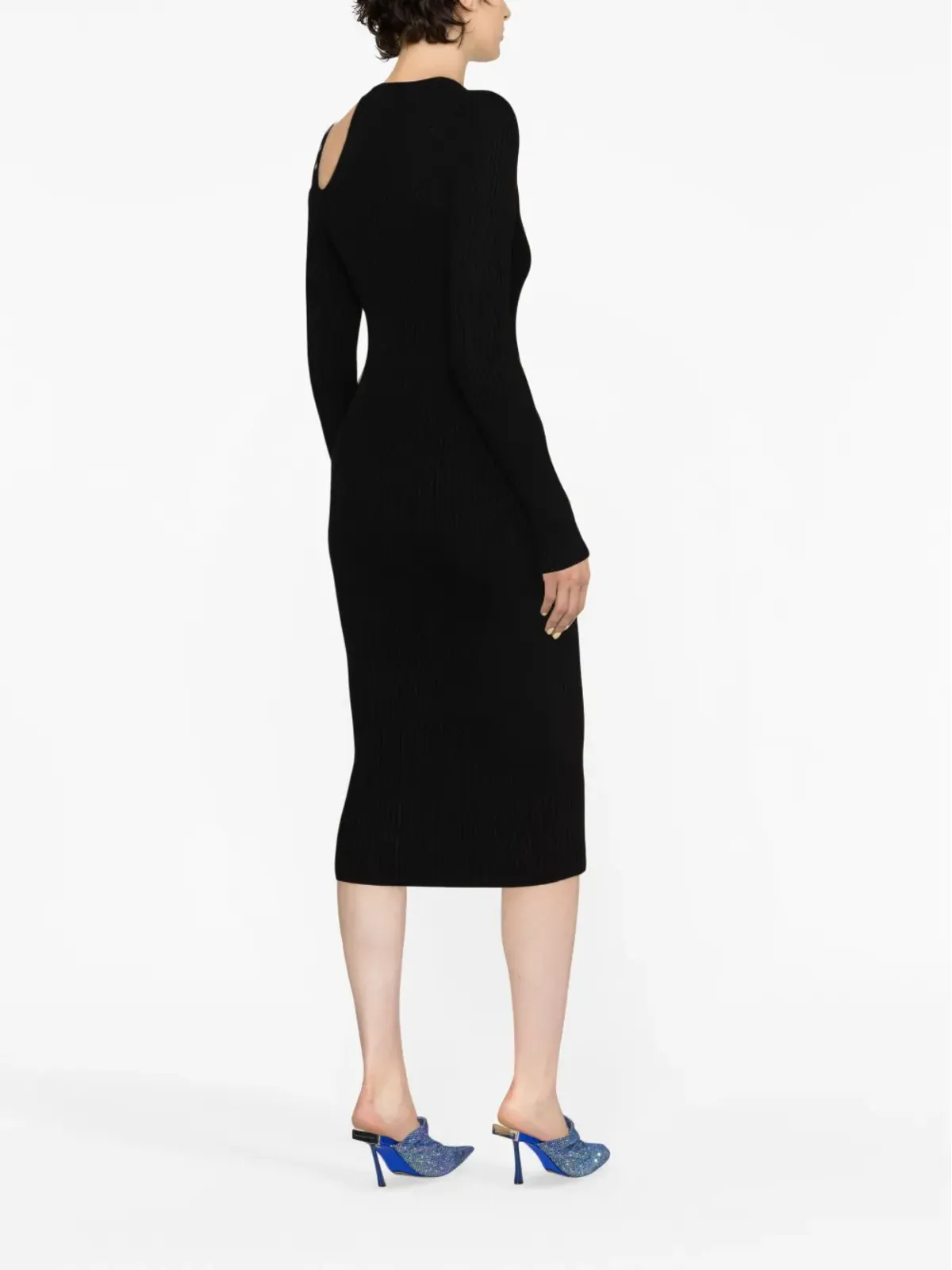 Blumarine アイレット装飾のカットアウトドレス - 画像3