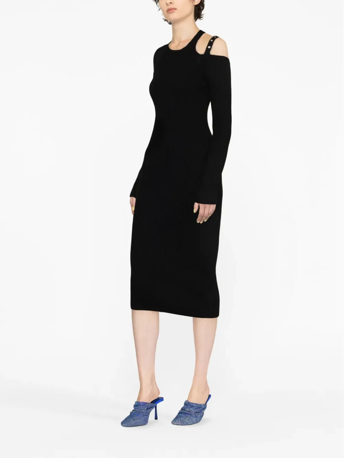 Blumarine アイレット装飾のカットアウトドレス - 画像4