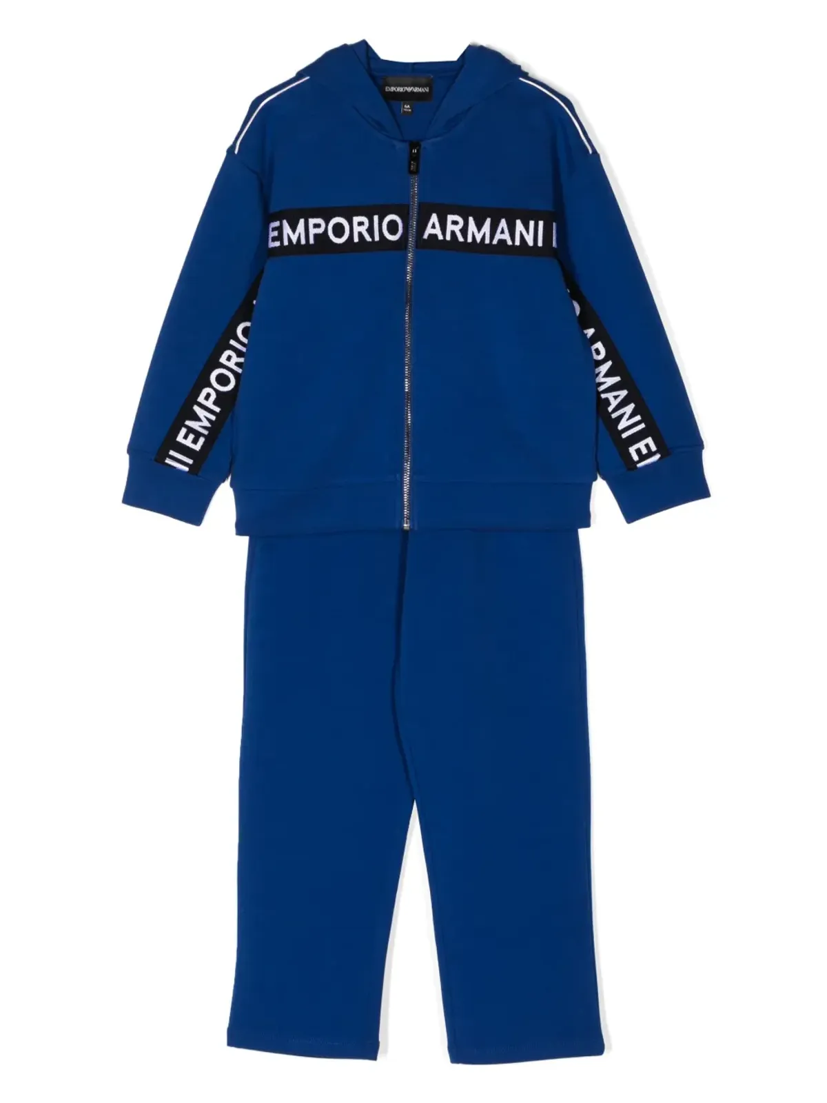 Emporio Armani Kids ロゴプリント長袖トラックスーツ - ブルー - 画像1