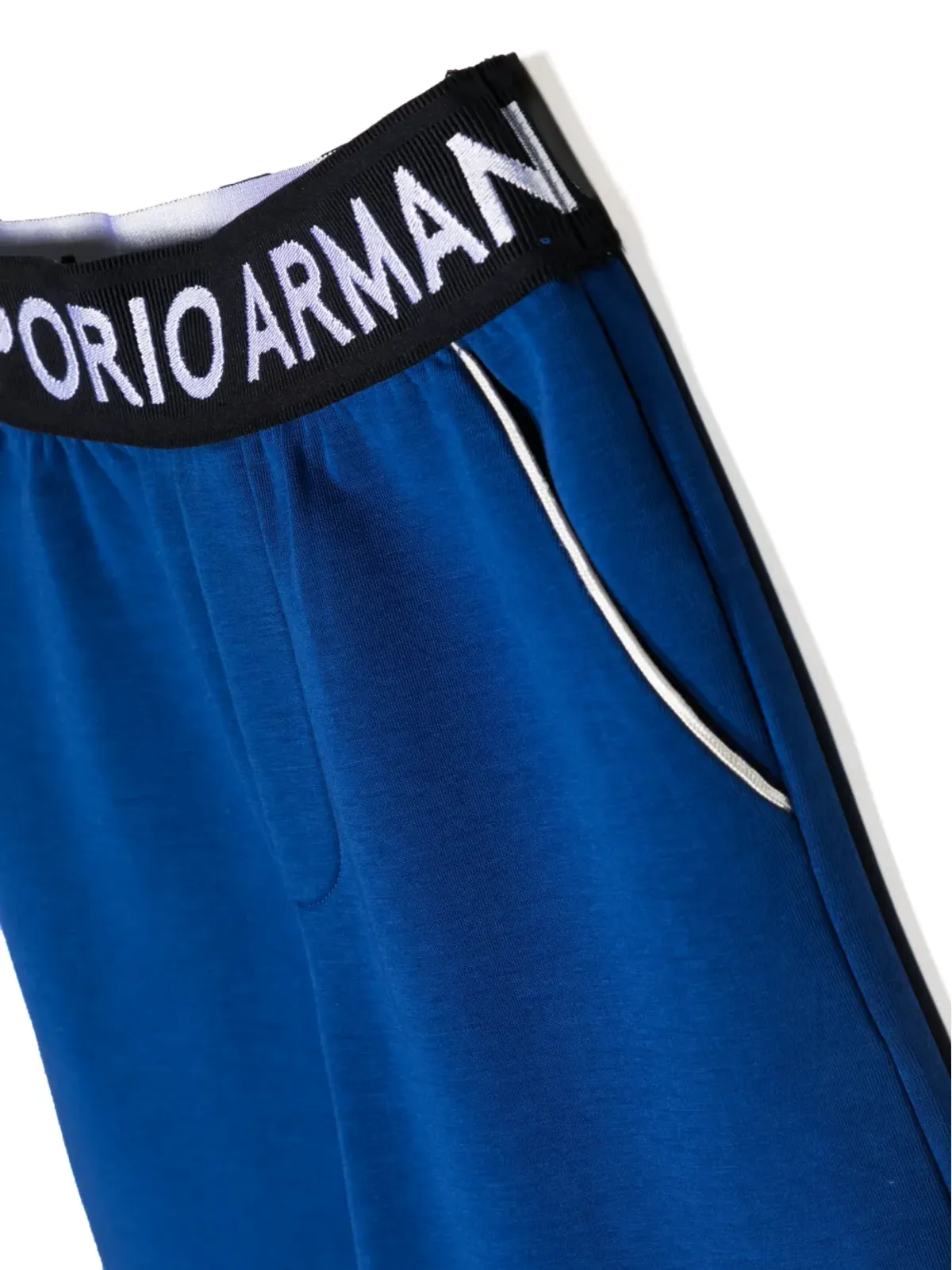 Emporio Armani Kids ロゴプリント長袖トラックスーツ - ブルー - 画像3