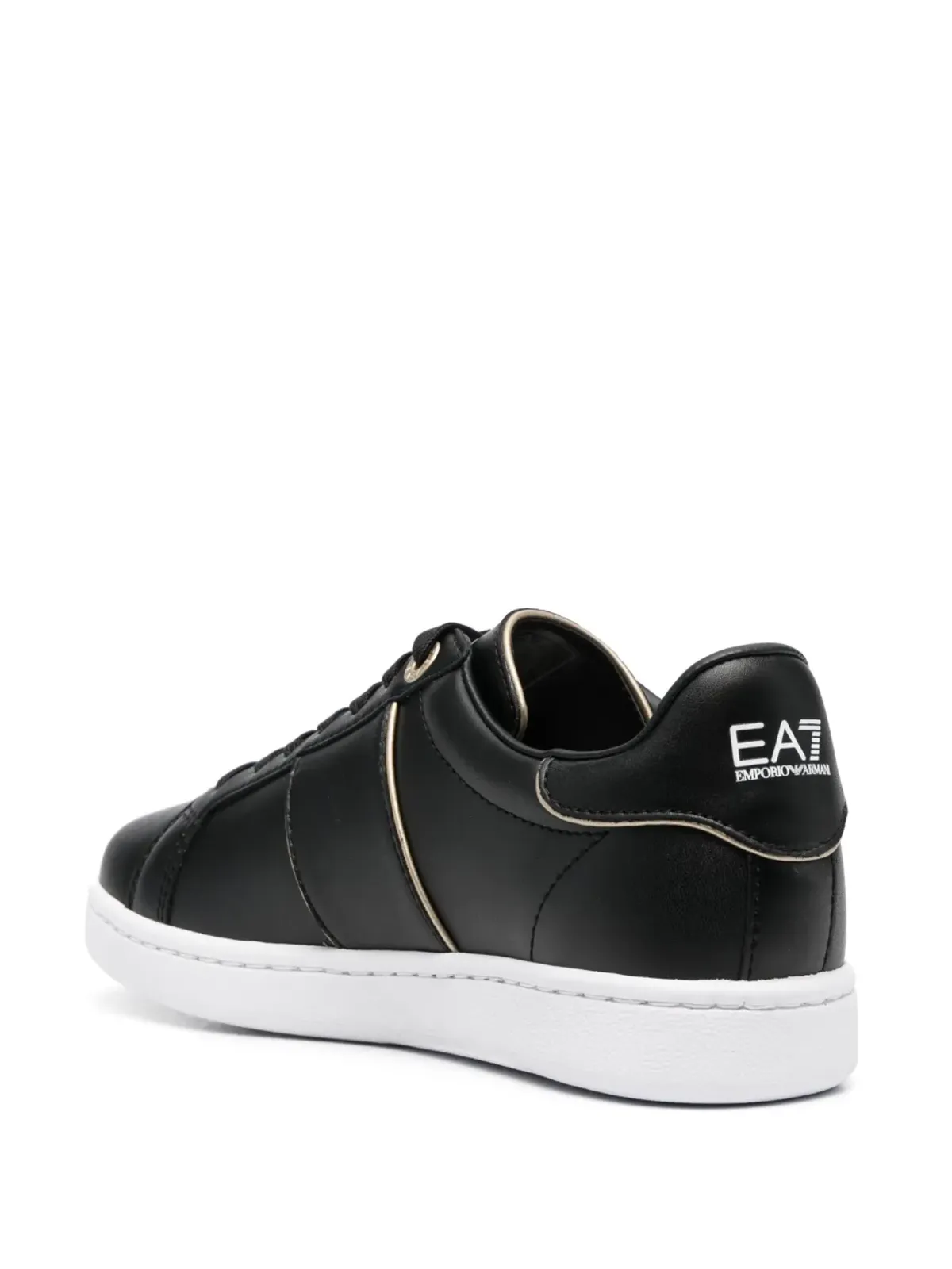 Ea7 Emporio Armani ロゴプリント レザー スニーカー - 画像3