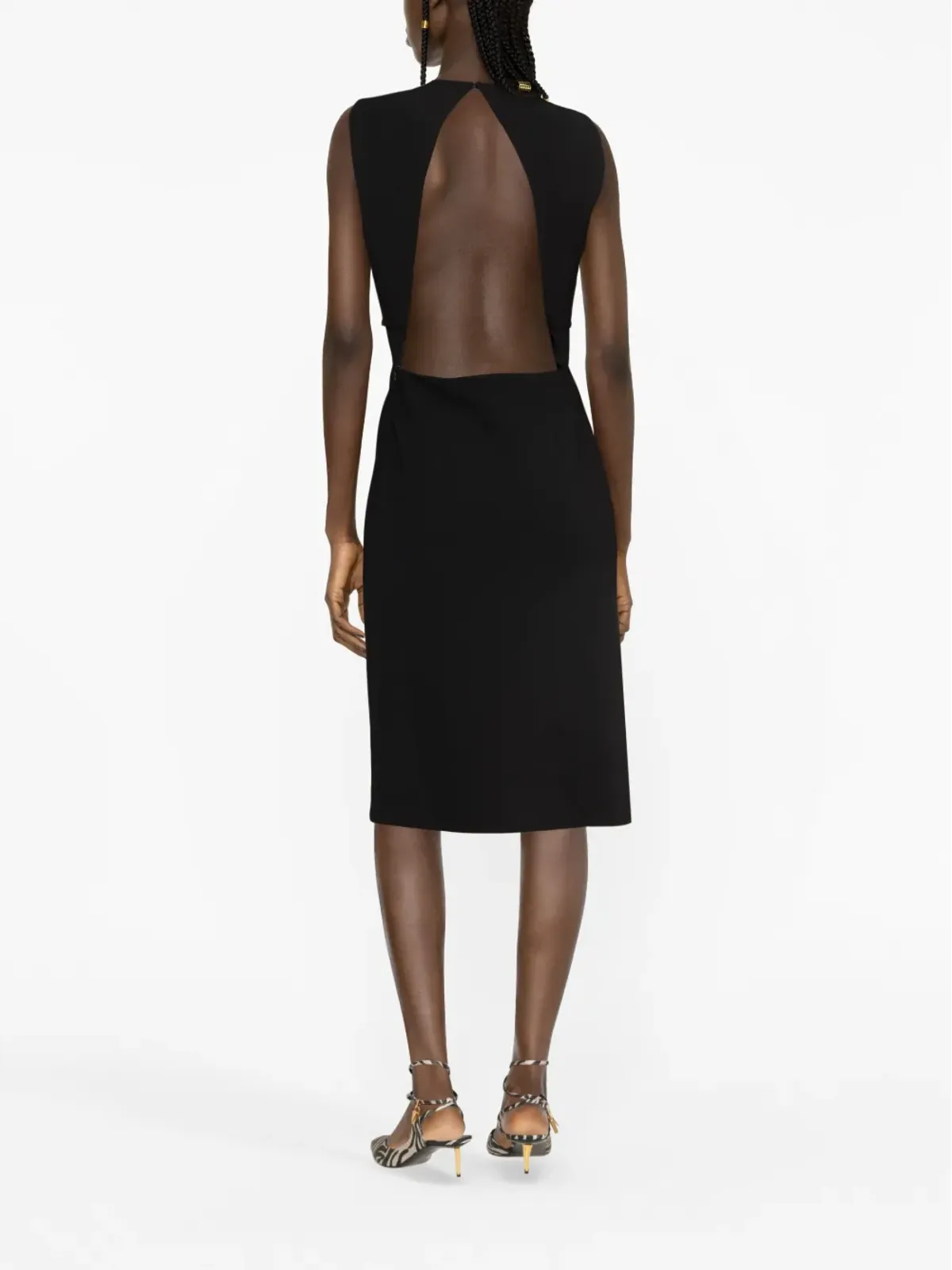 Sportmax オープンバック ノースリーブドレス - 画像3
