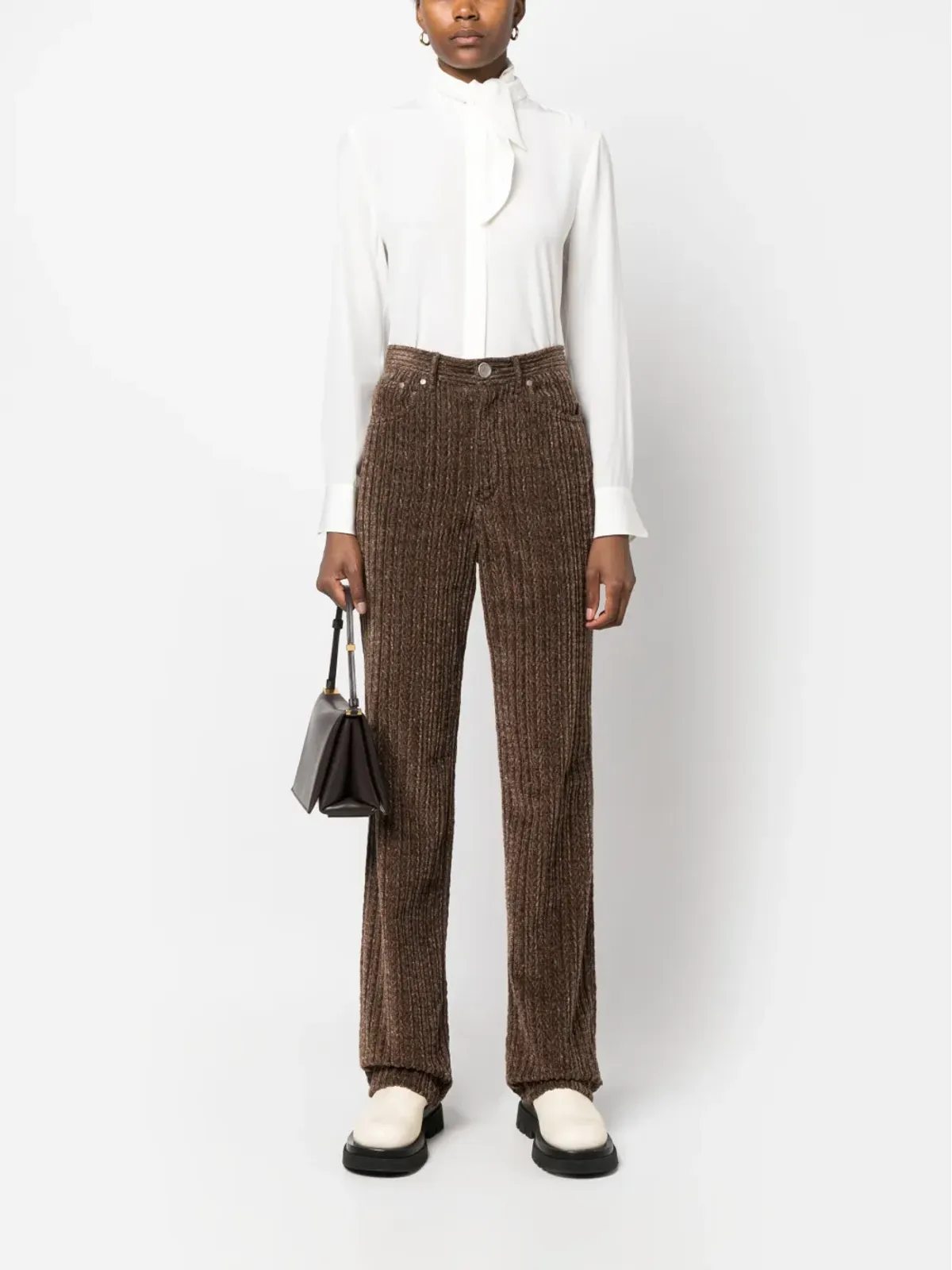 Chloé タイストラップ付きシルクシャツ - 画像2