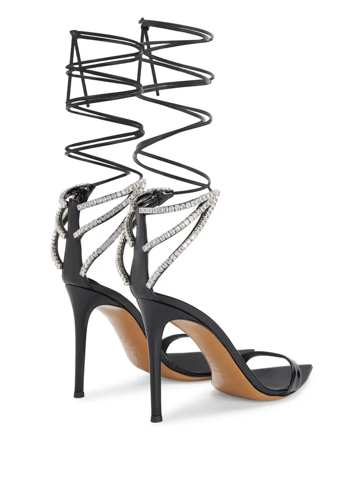 Alexandre Vauthier 111ラインストーン装飾サンダル ブラック - 画像3