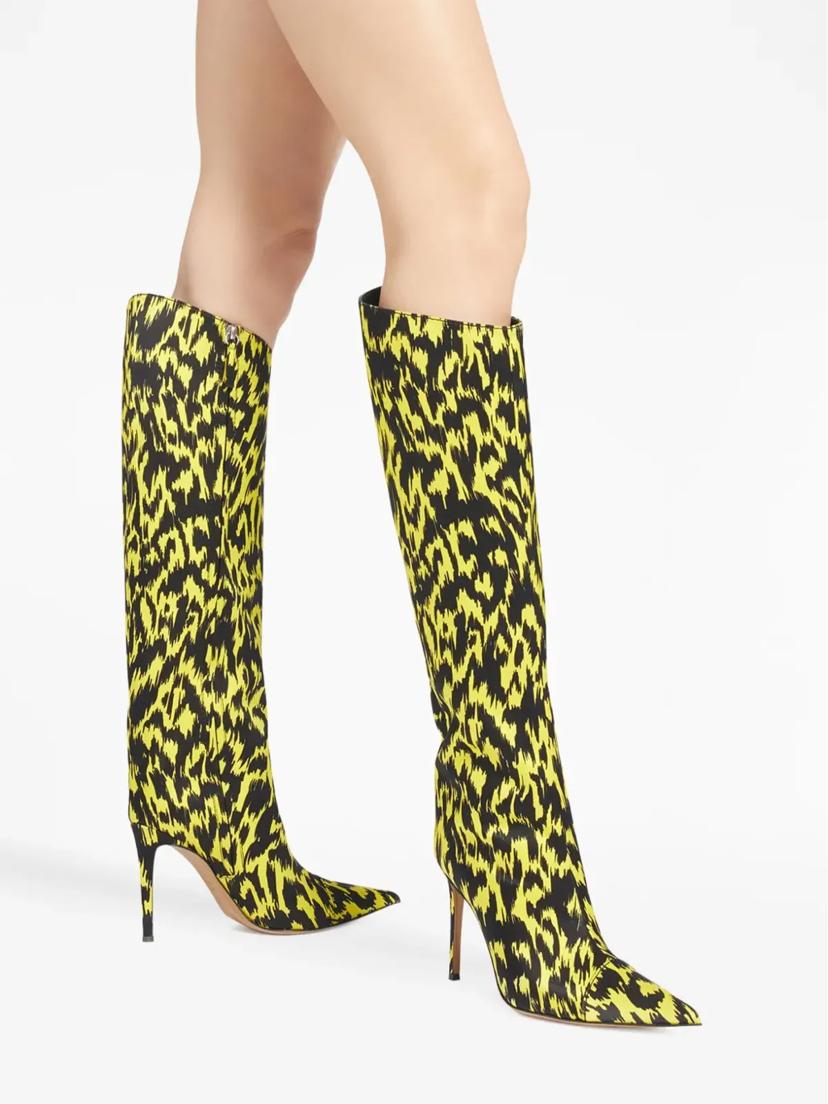 Alexandre Vauthier Alex 110mm グラフィックプリント ニーハイブーツ - 画像4