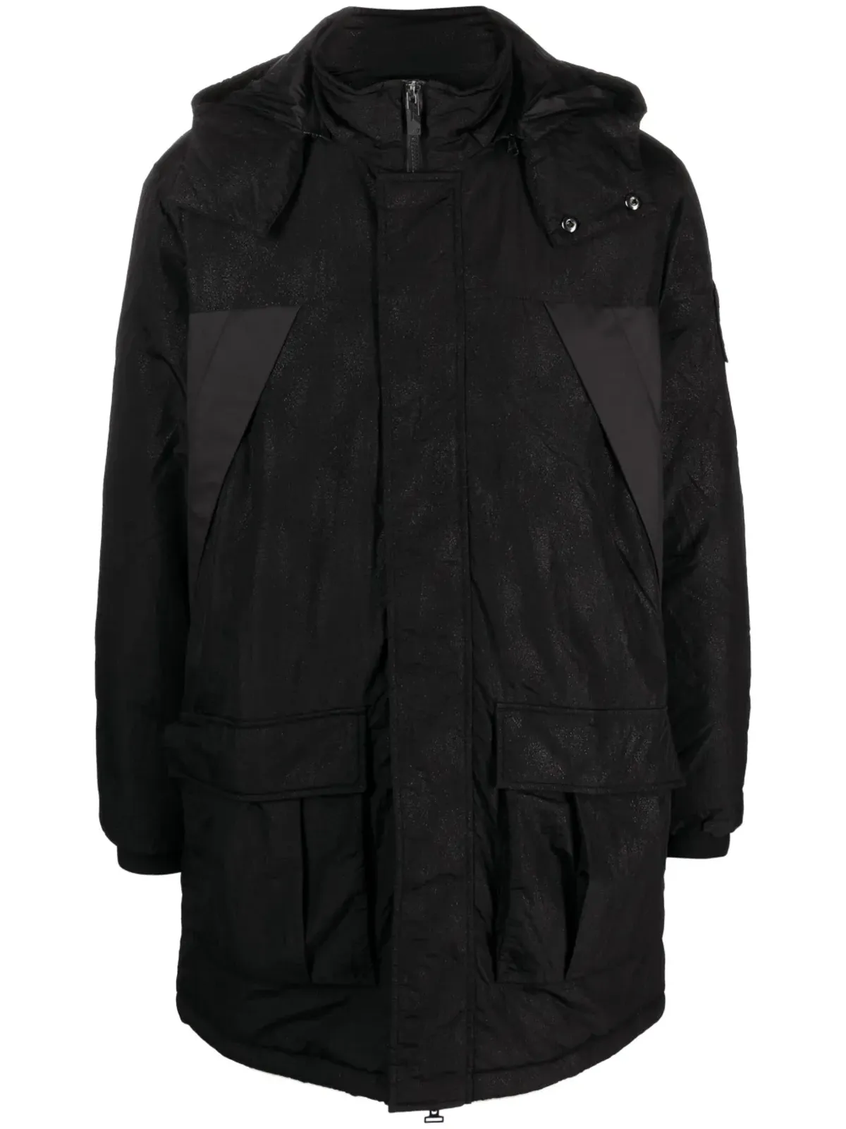 Ea7 Emporio Armani ロゴパッチ付きフードジャケット - 画像1