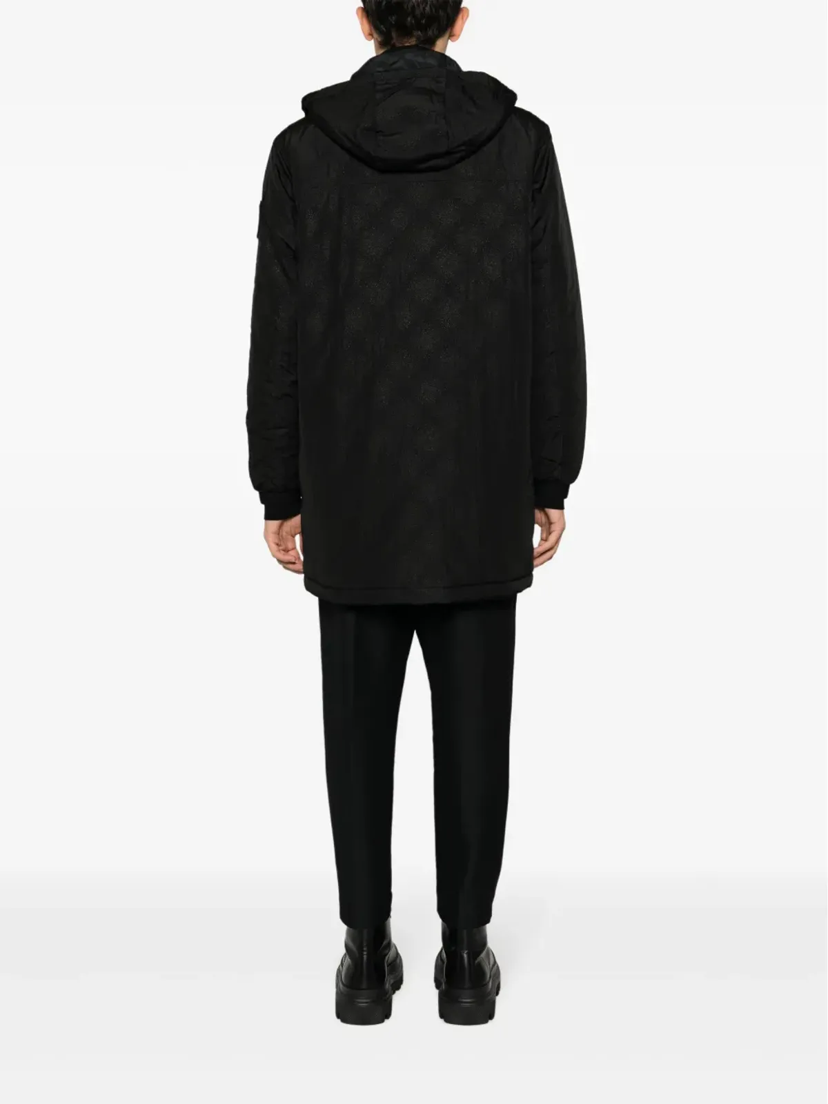 Ea7 Emporio Armani ロゴパッチ付きフードジャケット - 画像4