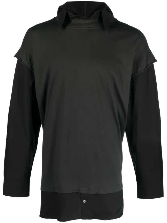 MM6 Maison Margiela MM6 Maison Margiela 長袖レイヤードフード付きTシャツの商品画像