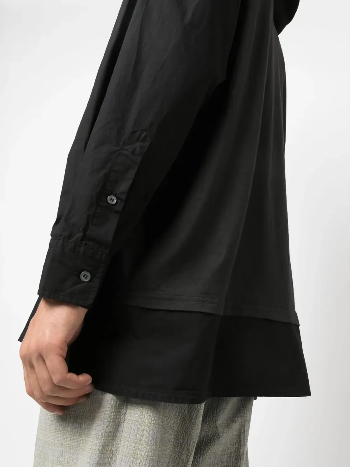 MM6 Maison Margiela 長袖レイヤードフード付きTシャツ - 画像5