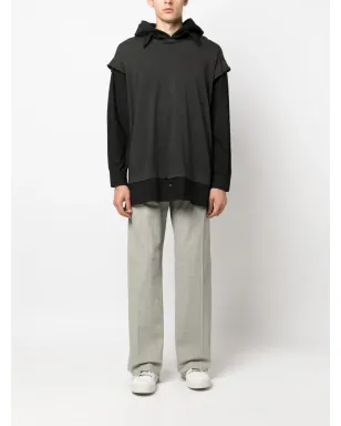 MM6 Maison Margiela 長袖レイヤードフード付きTシャツ - サムネイル2