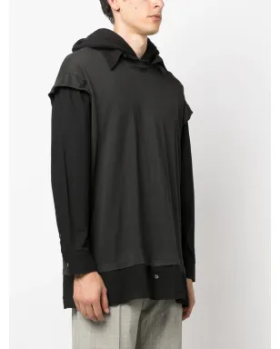 MM6 Maison Margiela 長袖レイヤードフード付きTシャツ - サムネイル3