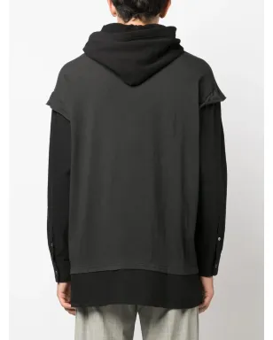 MM6 Maison Margiela 長袖レイヤードフード付きTシャツ - サムネイル4