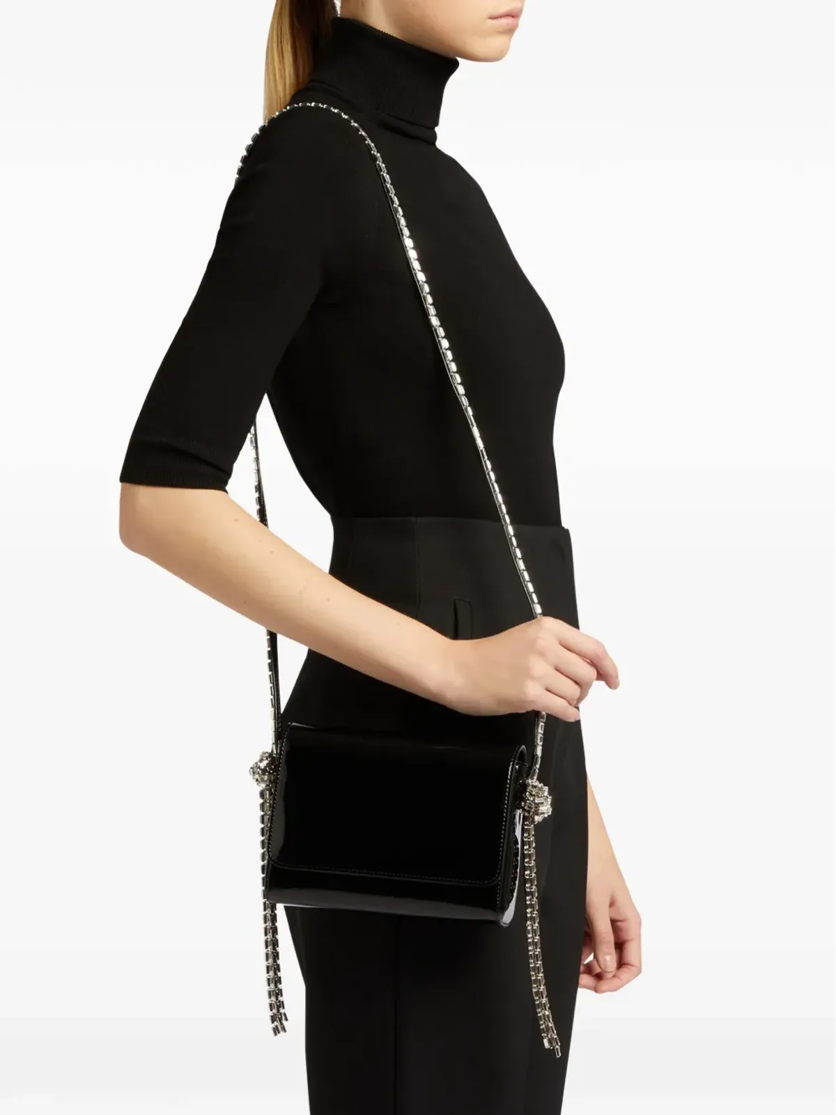 Alexandre Vauthier パテント仕上げクラッチバッグ - Black - 画像2