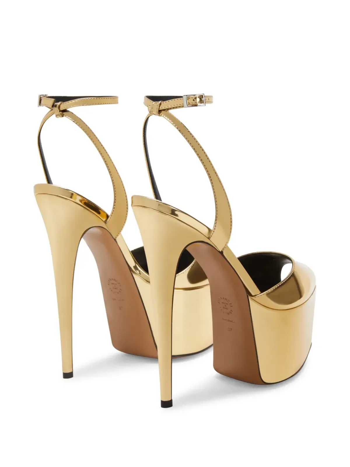 Alexandre Vauthier オープントゥバックルサンダル - 画像3