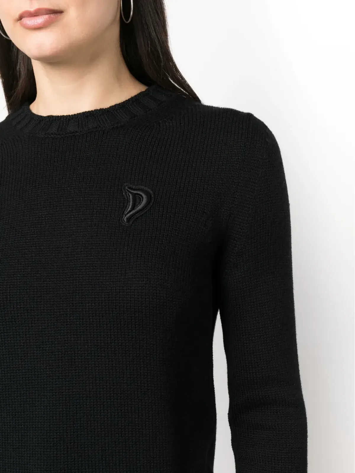 DONDUP ロゴパッチ付き ラウンドネック セーター - 画像5