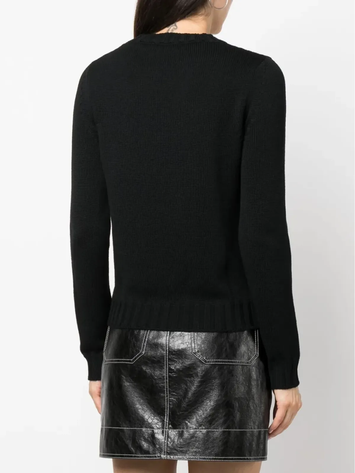 DONDUP ロゴパッチ付き ラウンドネック セーター - 画像4