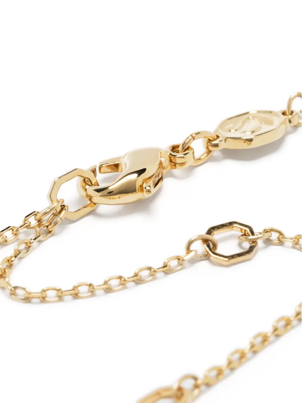 Swarovski Dextera クリスタル装飾のインターリンクネックレス - ゴールド - 画像3