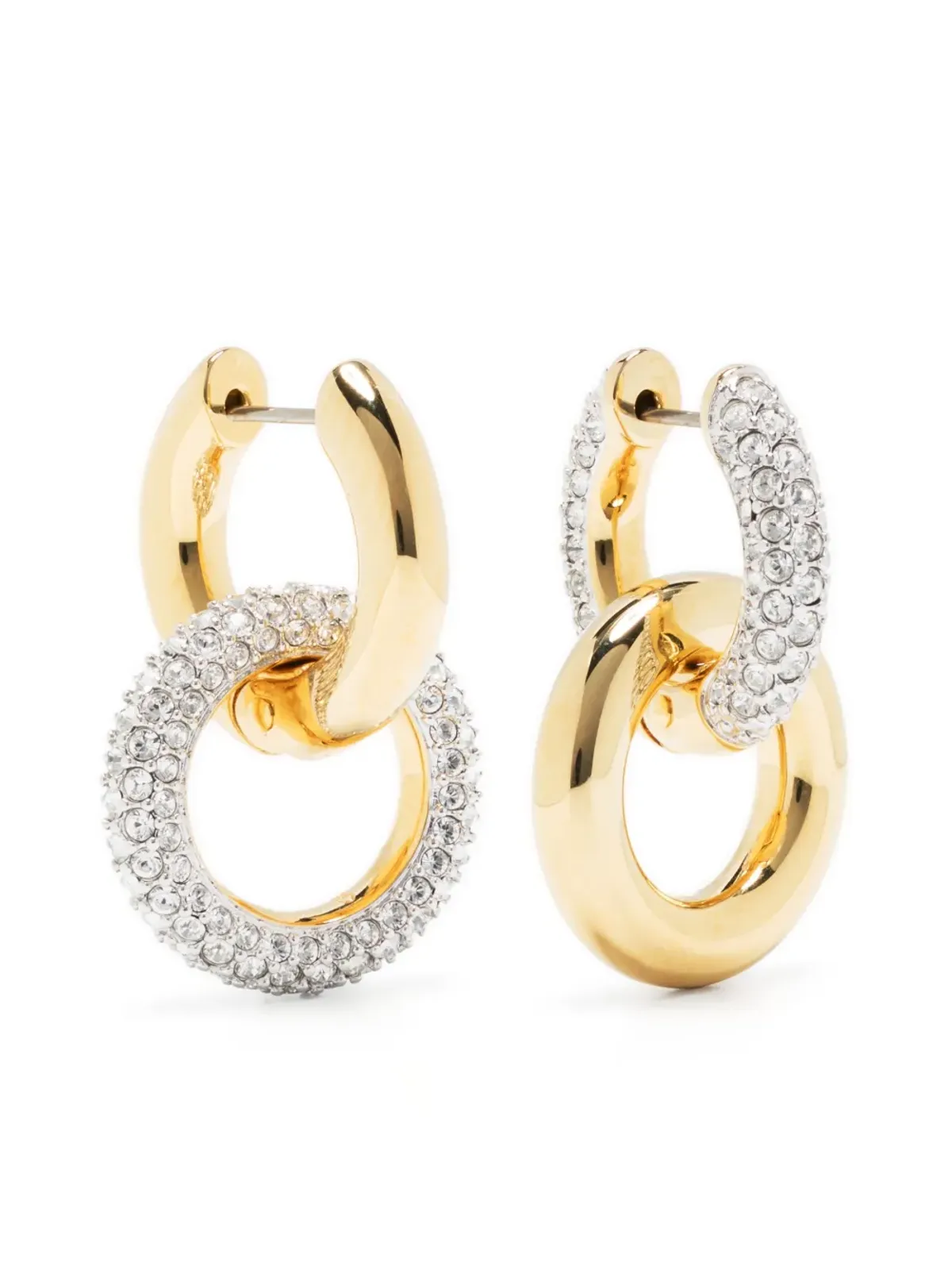 Swarovski Dextera crystal-embellished earrings ゴールド - 画像1