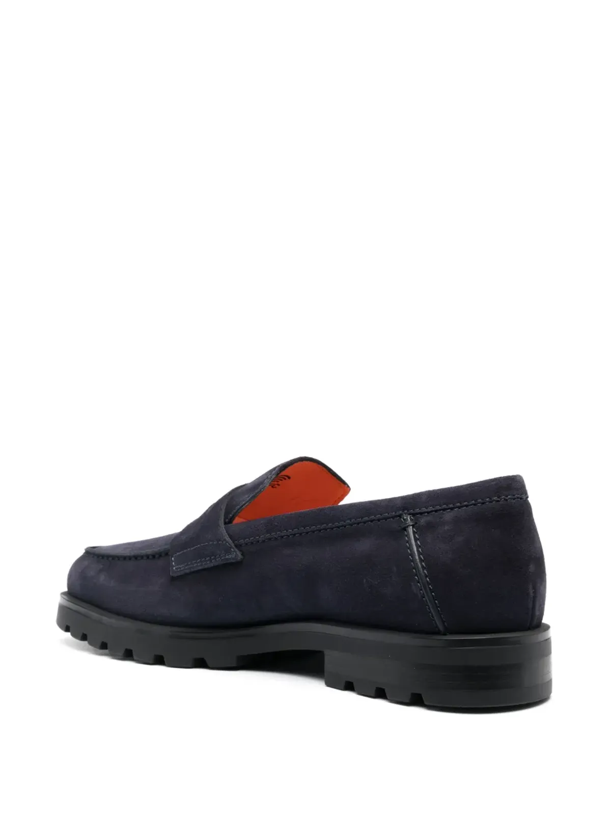Santoni ロック ペニースロット スエード ローファー - 画像3