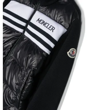 Moncler Enfant ロゴ入りインターシャパディッドジャケット - サムネイル3