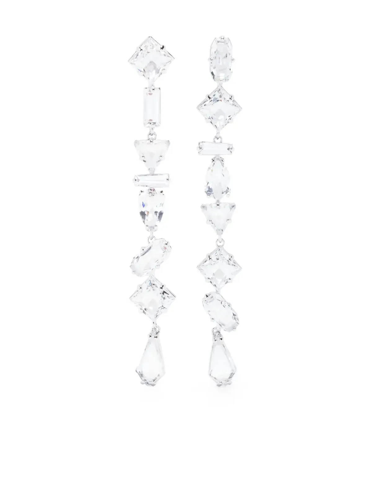 Swarovski Mesmera クリスタル装飾ピアス - Silver - 画像1