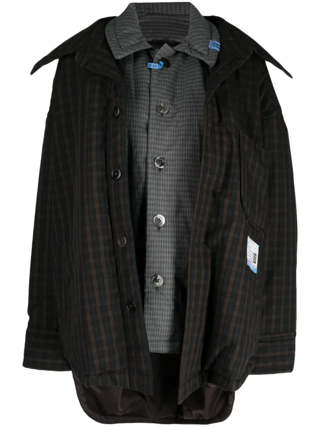Maison MIHARA YASUHIRO Maison MIHARA YASUHIRO レイヤードチェックシャツジャケットの商品画像