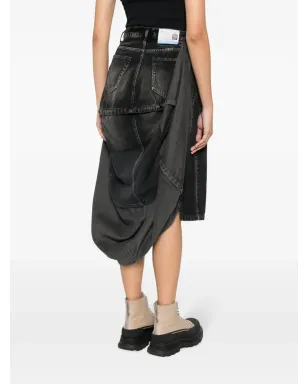 Maison MIHARA YASUHIRO サークルウォッシュドデニムスカート - サムネイル4