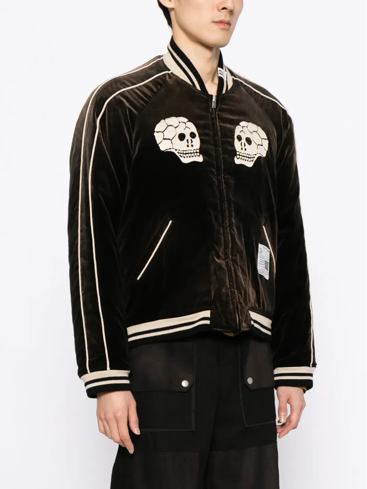 Maison MIHARA YASUHIRO Souvenirベルベットボンバージャケット - 画像3