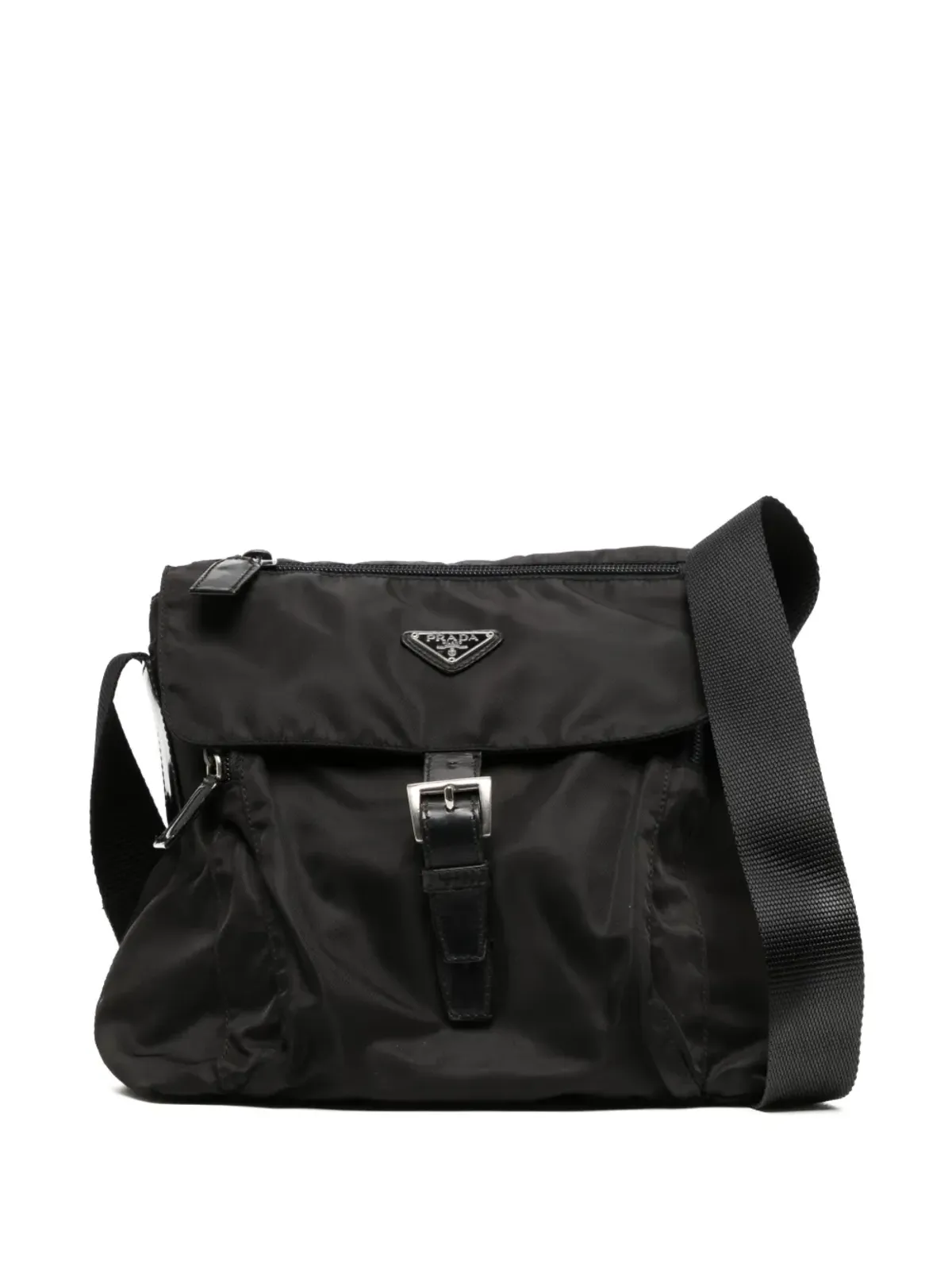 Prada Pre-Owned ロゴプレート付きクロスボディバッグ - ブラック - 画像1