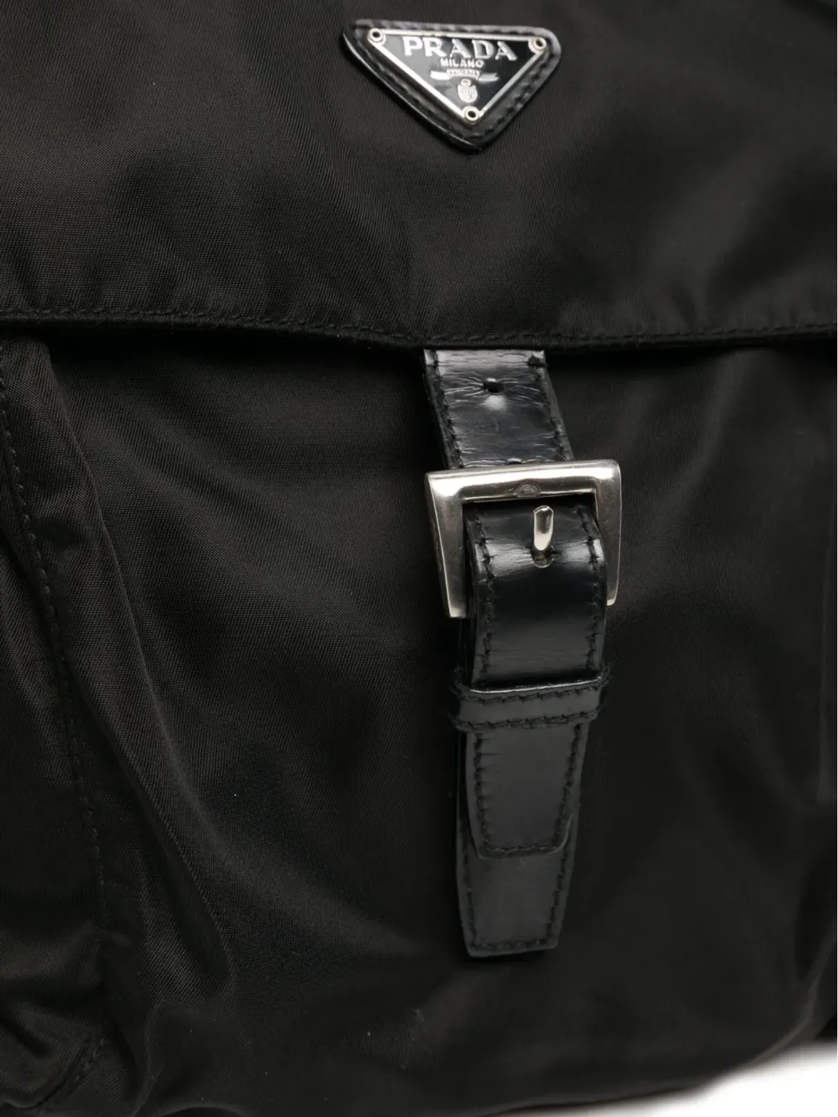Prada Pre-Owned ロゴプレート付きクロスボディバッグ - ブラック - 画像4