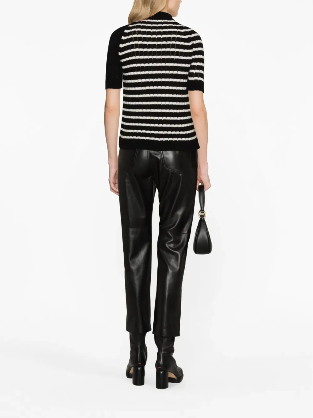 Balmain ストライプカシミア混トップ - 画像4
