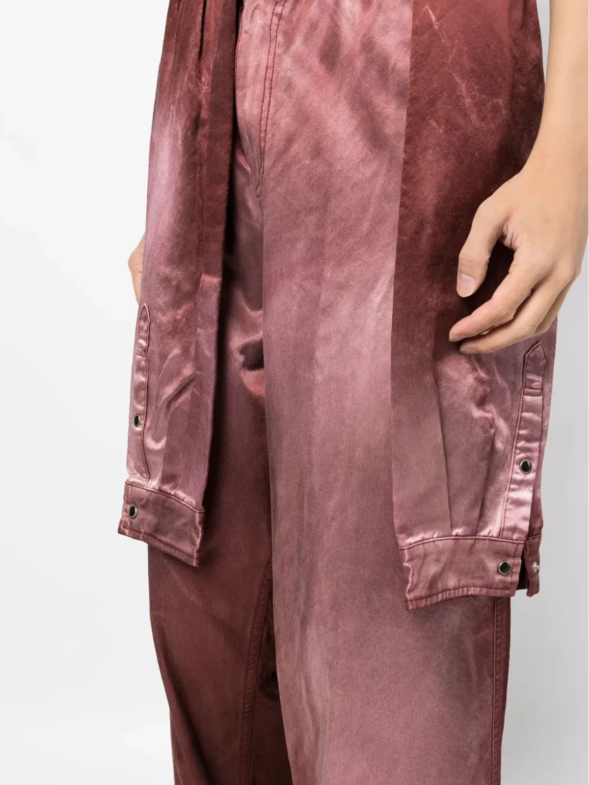 Maison MIHARA YASUHIRO レイヤードデザイン ブラッシュドエフェクトパンツ - 画像5