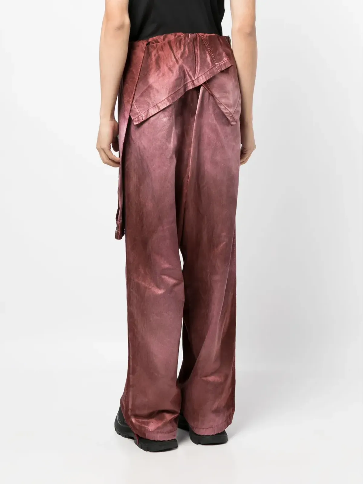 Maison MIHARA YASUHIRO レイヤードデザイン ブラッシュドエフェクトパンツ - 画像4