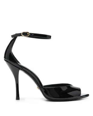 Stuart Weitzman ヌディストポイント レザーサンダル - ブラック - サムネイル1