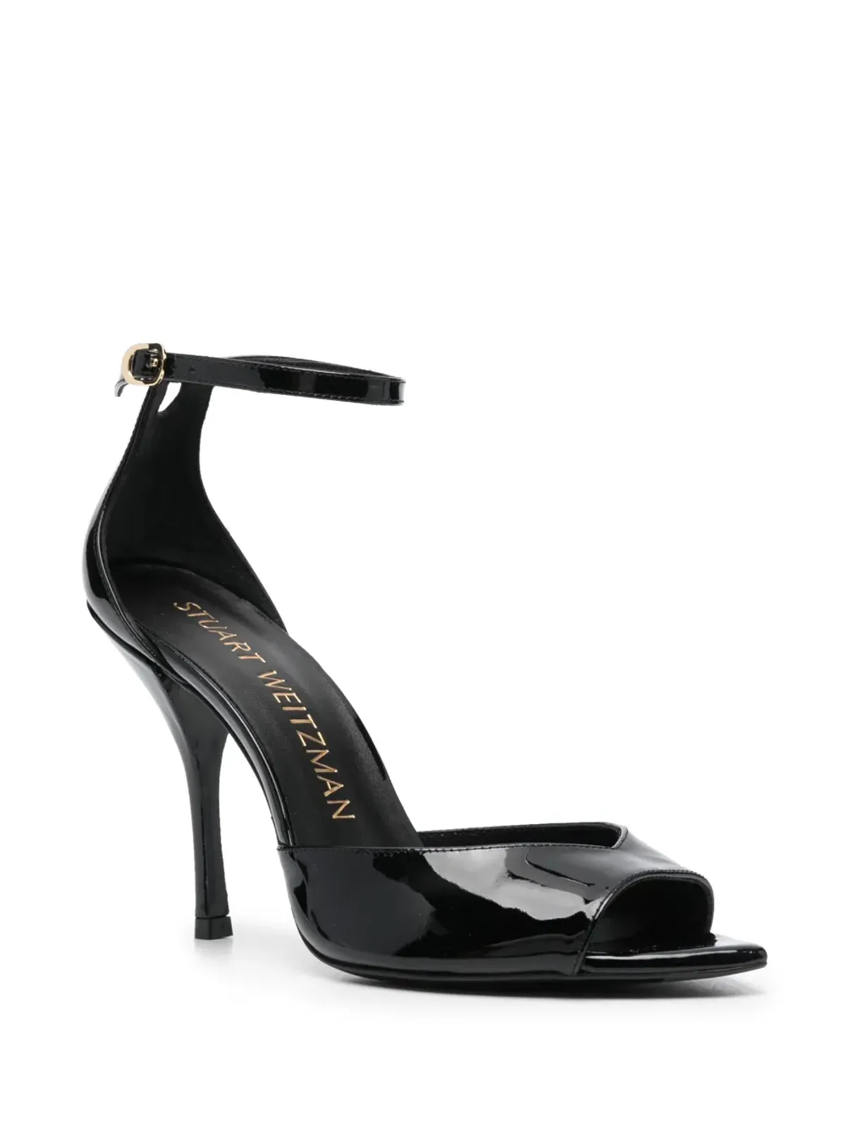 Stuart Weitzman ヌディストポイント レザーサンダル - ブラック - 画像2