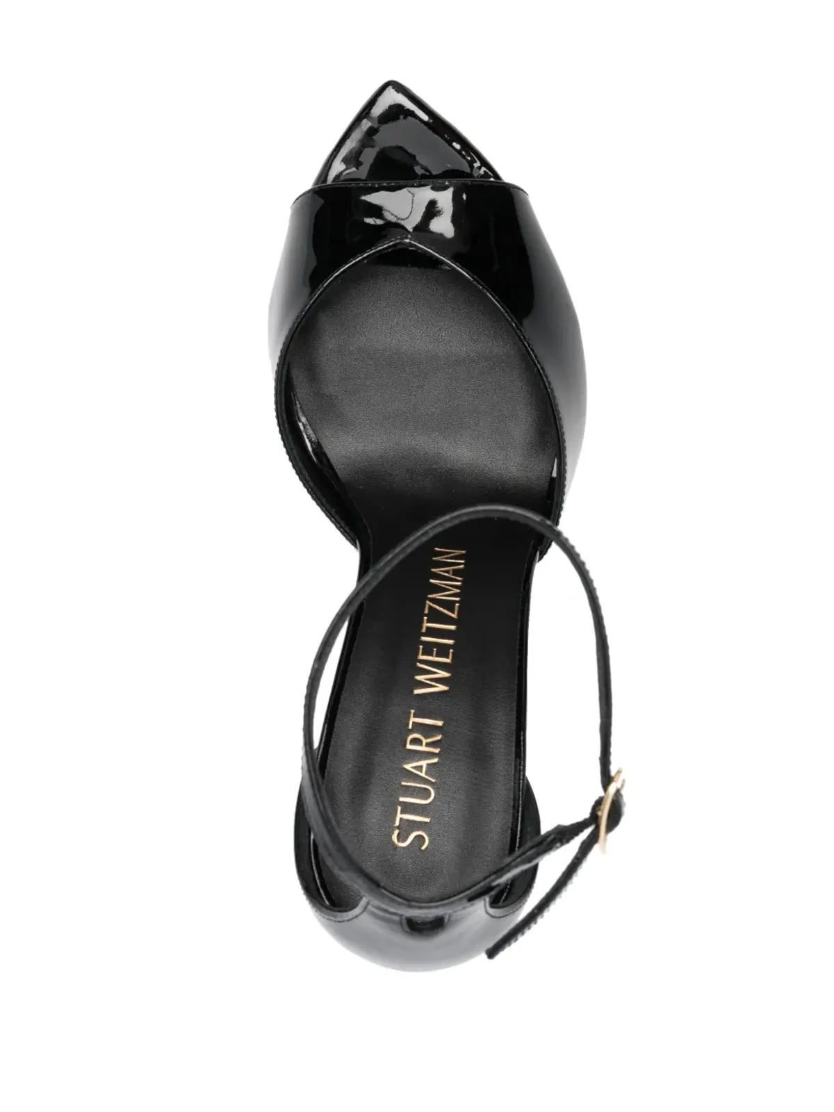 Stuart Weitzman ヌディストポイント レザーサンダル - ブラック - 画像4